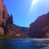 Floating On The Colorado River Through Glen Canyon